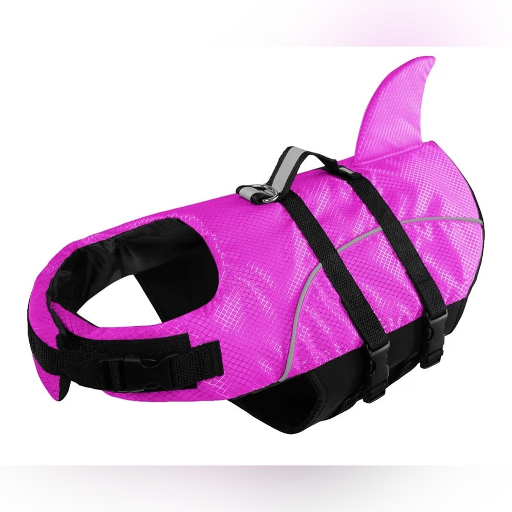 Pink Shark Fin Dog Life Jacket